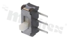 Miniaturowy przełącznik suwakowy; jednobiegowy; 2-pozycyjny; sposób przełączania ON-ON