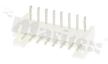 Header for PCB; pitch 2.00mm; 8-contacts; THT; male; side entry; 100V/2A