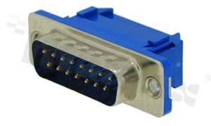 D-Sub Connector; male; without thread; 15 contacts
