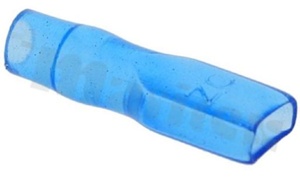 Insulation sleeve for flat connector 4.8mm; for wire OD=3.0mm; L=22mm; W=5.8mm; blue