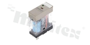 Electromagnetic relay; rated current 10A; coil voltage 24VDC; change over contact (SPDT); LED indicator; 10A/30VDC, 10A/250VAC