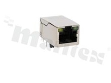 Socket RJ45; 8-contacts; THT; side entry; shielded; size 8; 6u" Au