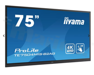 Monitor wielkoformatowy 75", 24/7, IPS, 3840x2160, jasność 400 nitów, typ dotyku: IR, kontrast 1200:1, kąty widzenia 178/178, VGA, 3x HDMI, USB-C, 2x LAN, 5x USB, WiFi, głośniki 2x 16W, zasilanie 100-240V AC, VESA, Android OS