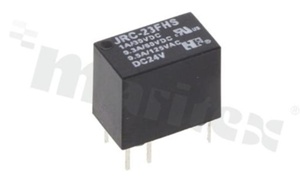 Electromagnetic relay; contact rating current 1A; coil voltage 24VDC; changeover contact (1C); coil power: 150mW; 1A/30VDC; 0.5A/125VAC
