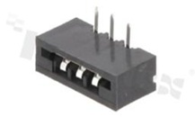 Złącze Non-ZIF do PCB; w rastrze 2.54mm; 3-stykowe; montaż: THT; poziome