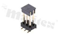 Pin Header; pitch 2.54mm; 2x3 pins; assembly: SMD; male; straight; double row
