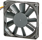 Wentylator; DC; 12VDC; 80x80x15mm; 1.44m3/min; 41.8dB.