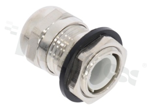 Cable gland PG09;nickel plated brass; PG09 2-6.0mm; Flat O-ring; with lock nut; for wrench 17