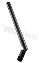 Antena; prętowa łamana; ISM; 868MHz; 2.0dBi; VSWR<2.0; liniowa; SMA; przykręcana; 87.7x32.3mm; czarny