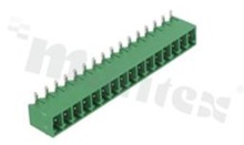 Listwa zaciskowa rozłączalna; w rastrze 3.81mm; 16-torowa; męska; kątowa; zabudowana; UL 300V/8A; TUV:250V/7A