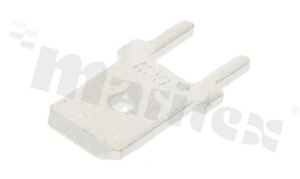 Flat connector; male; 6.3mm; 0.8mm; for PCB; brass