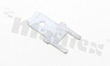 Flat terminal; male; 4.8mm; 0.5mm; straight; THT; tinned brass