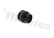 SA16 series socket; 2-pin; female; with pins; straight; screw-on; panel mount; soldered