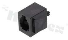 Socket RJ9; 4-contacts; THT; top entry; size 4; 3u" Au
