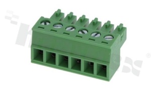 Listwa zaciskowa rozłączalna; w rastrze 3.81mm; 6-torowa; żeńska; na przewód 1.50mm2 (28-16AWG); kierunek wtykania równoległy do osi przewodów; styki z fosforobrązu; mosiężna klatka; UL 300V/8A