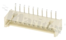 Header for PCB; pitch 1.25mm; 10-contacts; THT; male; side entry; 125V/1A