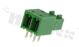 Listwa zaciskowa rozłączalna; w rastrze 3.50mm; 2-torowa; żeńska; kątowa; styki z fosforobrązu; UL 300V/8A; TUV 250V/7A