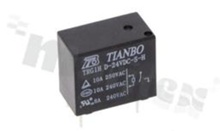 Electromagnetic relay; contact rating current 10A; coil voltage 24VDC; make contact (1A); 10A/250VAC