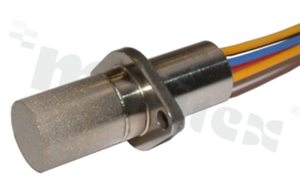 Cyrkonowy czujnik tlenu; długość: 36.9mm; zakres: 25%/100%; zasilanie: 4.35V; temperatura pracy: -100+250 st.C; czas odpowiedzi: 4s; z kołnierzem; przewód: 0.15m