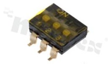 DIP Switch; SMD; 3-poles; pitch 2.54mm