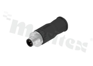 Conec 43-00100, M12 4pin, A-coded, male, Screw, Screw Terminals, 7.5A, IP67