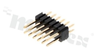 Pin Header; pitch 1.27mm; 2x4 pins; assembly: THT; male; straight; double row; 2.1X3.7X7.8