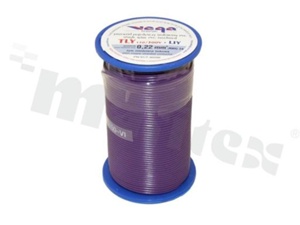 Single wire TLY/LIY; with copper multi-strand; violet; cross section 0.22mm2; AWG 24; 300V; -40+105 deg.C; 50m.