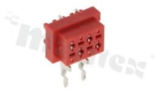 Low profile PCB connector; pitch 1.27mm; 4-contacts; THT; female; side entry
