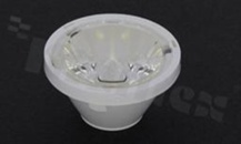 Soczewka do diod LED high power; kąt rozsyłu: 13 stopni FWHM; ilość diod: 1; rozmiar: okrąg 32.8mm; wysokość: 18.53mm; rodzaj materiału: PC; sposób mocowania: taśma; pierścień mocujący; ramka