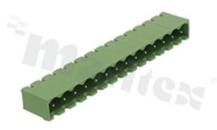 Listwa zaciskowa rozłączalna; w rastrze 5.08mm; 14-torowa; męska; pionowa; zabudowana; UL 300V/16A; TUV:320V/20A