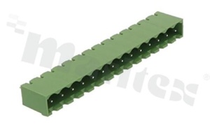 Listwa zaciskowa rozłączalna; w rastrze 5.08mm; 14-torowa; męska; pionowa; zabudowana; UL 300V/16A; TUV:320V/20A