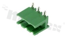 Pluggable terminal block; pitch 5.08mm; 3-ways; male; R/A pin header; open type; UL 300V/15A; TUV:320V/20A