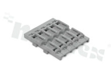 Adapter; mounting; 5-track; for through-hole installation fitting with lever; for screw mounting; gray