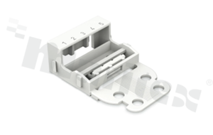 Adapter; do złączek 5-torowych 4mm2; montaż śrubowy; biały