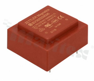 Transformator: zalewany; 0.6VA; 230VAC; 9V; 66mA; PCB
