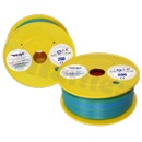 Przewód pojedynczy LGY/H05V-K; z wielodrutową miedzianą żyłą; niebieski/zielony; przekrój 0.35mm2; AWG 22; 500V; -40+105 st.C; 200m.