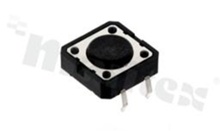 Przełącznik Tact Switch; THT; wymiary korpusu 12.0x12.0; h=4.3mm; pionowy; o sile nacisku 180gf; przycisk okrągły
