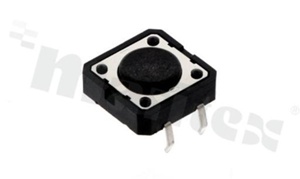 Tact Switch; THT; dimensions 12.0x12.0; h=4.3mm; vertical; operating force 180gf; button: round