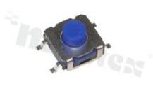 Przełącznik Tact Switch; SMD; wymiary korpusu 6.2x6; h=4.5mm; pionowy; o sile nacisku 250gf; przycisk okrągły