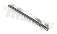 Pin Header; pitch 2.54mm; 2x40 pins; assembly: SMD; male; angled; double row