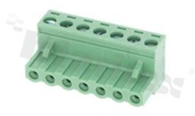 Listwa zaciskowa rozłączalna; w rastrze 5.08mm; 7-torowa żeńska; na przewód 2.5mm2 (28-12AWG); kierunek wtykania równoległy do osi przewodów; styki z fosforobrązu; mosiężna klatka przewodu; UL 300V/15A