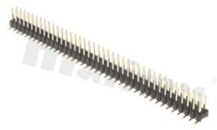 Listwa stykowa do PCB; w rastrze 2.54mm; 2x40 styków; montaż: SMD; męska; prosta; dwurzędowe