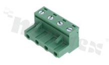 Pluggable terminal block; 7.50mm pitch; 4-ways; female; for wire 2.50mm2(28-12AWG); wire insertion direction same as plug-in direction; p.bronze contacts; brass cage; UL 300V/15A TUV 400V/20A