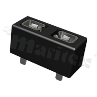 Fuse holder; current rating 30A; for Mini 297, 997 series/Bussmann ATM; black; THT