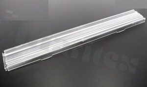 Lens F15524_LINNEA-60, Oval angle 96x55 degree, W:285x40mm H:12mm, for LED High Power CREE XP-E, LEDIL