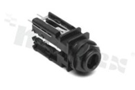 Connector: Jack 6.3mm; socket; female; ways: 2; straight; on panel mounting; THT