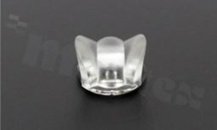 Soczewka do diod LED high power; kąt rozsyłu: Owalny 100 x 16 stopni FWHM; ilość diod: 1; rozmiar: okrąg 16mm; wysokość: 9.1mm; rodzaj materiału: PMMA; sposób mocowania: taśma; kołek