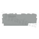 End/internal wall for 2002 series through terminal blocks; 0.8mm thick; grey; snap-on mounting