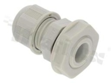 Cable gland PG7; nylon; PG7  3.5-6.5mm; grey; with lock nut