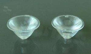 Lens for LED high power; angle: 25 degrees ; Number of LEDs: 1; Dimensions: round 34.4mm; Height: 18.8mm; material: PMMA; PC; Fastening: glue